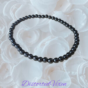 5mm Hematite Beaded Bracelet – Grounding & Protection – Stretch Crystal Bracelet